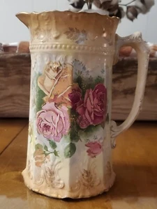 ANTIKE BAYERISCHE GLANZGESCHIRR SCHOKOLADE TEEKANNE KANNE 7 ZOLL ** BESCHREIBUNG LESEN **😁 - Bild 1 von 5