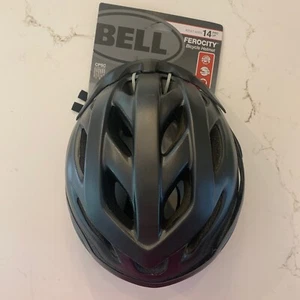 BELL Ferocity Bike Helmet - Dark Titanium Texture Adjustable Size Age 14+ - Picture 1 of 5