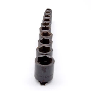 Vintage Craftsman 1/2" Drive 6pt SAE 10pc Impact Socket Set Made in Taiwan - Picture 1 of 3