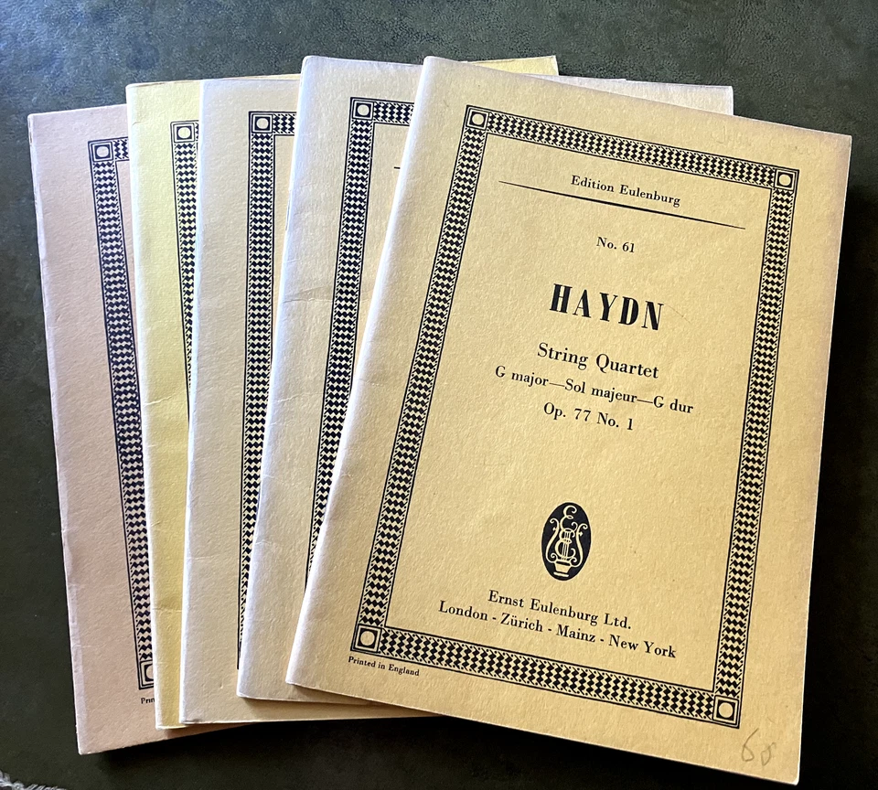 Joseph HAYDN String Quartets - selection of Eulenburg study scores - Image 1 of 1