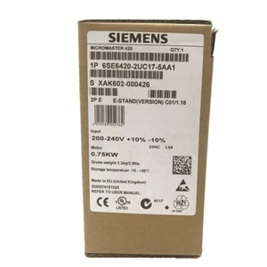 New Siemens MICROMASTER420 without filter 6SE6420-2UC17-5AA1 6SE6 420-2UC17-5AA1 - Picture 1 of 5
