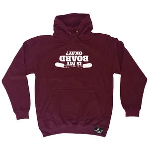 Snowboarding Pm Is My Board Okay - Novità Abbigliamento Uomo Felpe con Cappuccio Divertenti - Foto 1 di 10