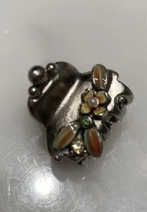 Mini Silver Sturdy ( Heavier ) Jeweled Claw Hair Clip - Picture 1 of 9