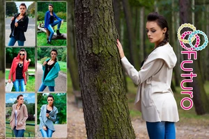 Schöner Damen Mantel mit Kapuze & Tasche Jacke Stil Poncho Mantel FK1195 - Bild 1 von 6