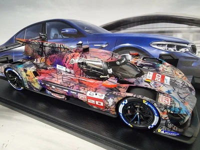 NEW BMW MINIATURE M HYBRID V8 LE MANS 24HR ART CAR 1:18 SCALE 80435B54CC9 - Image 1 of 4