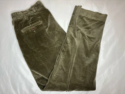 Bills Khakis Classic Fit Corduroy Pants Men’s 34x30 Green Stretch Made In USA - Image 1 of 4