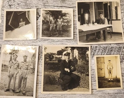WWII Royal Navy Photos 1945 Singapore Malaya Punggol John Innes Sailors Set - Image 1 of 4