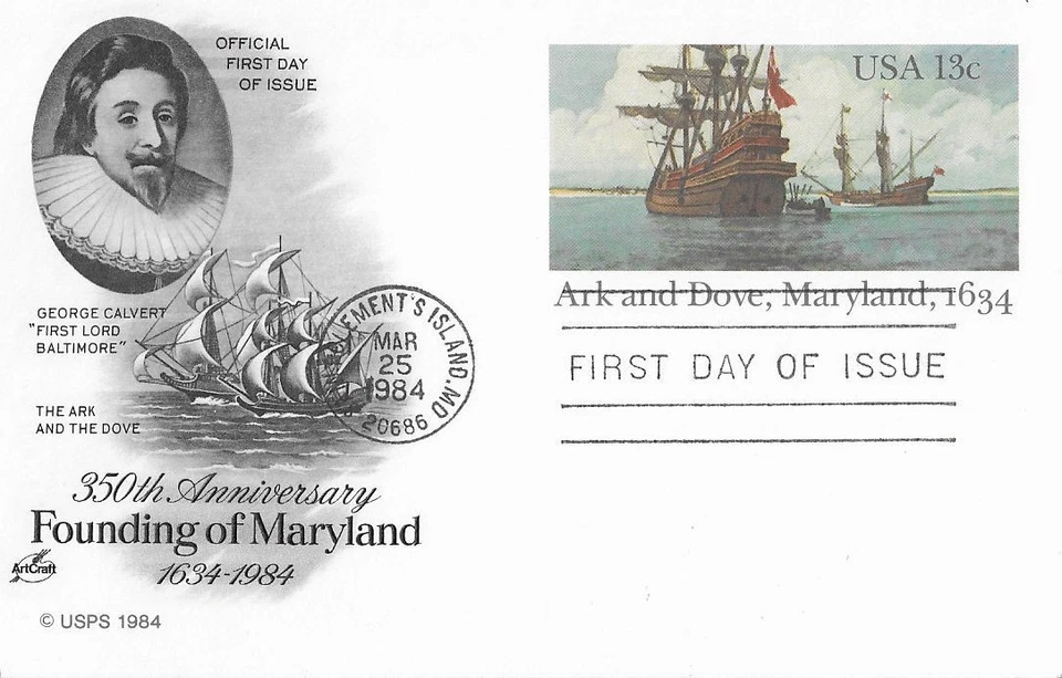 ArtCraft UX101 Founding of Maryland 1634 - Image 1 of 1