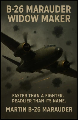 Póster homenaje a aviones B-26 Marauder Segunda Guerra Mundial Foto 1 de 4