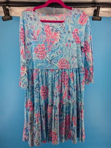 Lilly Pulitzer Größe M Geanna Kleid Sansibar Blau Party Prinzessin 007949 Ansehen - Bild 1 von 6