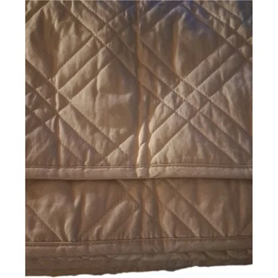 FAB! Ralph Lauren Diamante Acolchado Crema Algodón 20"X26" Almohada Falsa Nueva Sin Etiquetas Foto 1 de 4