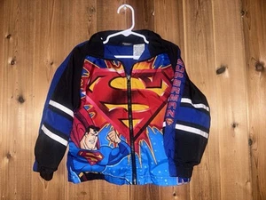 Vintage 2004 Warner Bros Superman Boys Windbreaker Size 4 - Picture 1 of 5