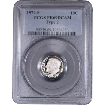 1979-S Type 2 10c Roosevelt Clad Proof Dime ~ PCGS PR69DCAM - Image 1 of 2