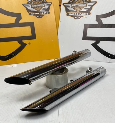 04-13 Harley Sportster baloney Cut Slash Out Slip on Mufflers - Image 1 of 4