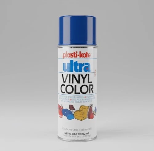 NOS Plasti-Kote Ultra Vinilo 413 Azul Oscuro Pintura en Aerosol Tela Color Foto 1 de 4