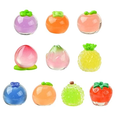 10pcs 3D Fruit Cabochons Transparent Food Themed Decor Resin Cabochons for DIY - Image 1 of 4