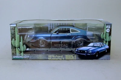 1:18 Greenlight 1976 Ford Mustang II Mach 1 - Blue - Image 1 of 3