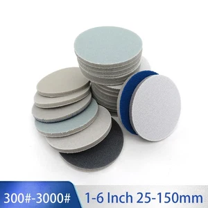 1- 6 Inch Sponge Sanding Discs 300 - 3000 Grit Hook & Loop Wet And Dry Sandpaper - Picture 1 of 19