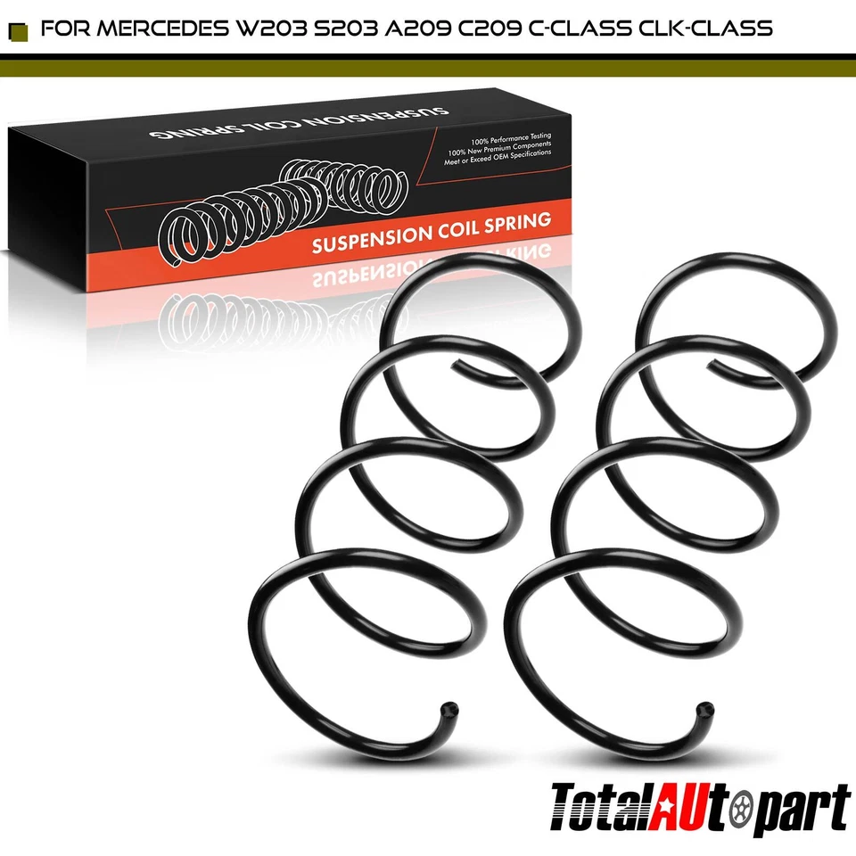 2 muelles helicoidales laterales delanteros para Mercedes-Benz C230 280 CLK320 350 500 A2033214304 Foto 1 de 4