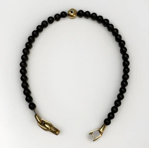 David Yurman 18K Yellow Gold Spiritual Beads Evil Eye Black Onyx Bracelet - Picture 1 of 15