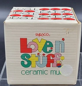 Vintage Enesco Love N' Stuff Teacher with Apples Mug In Original Box-1986 - Picture 1 of 8