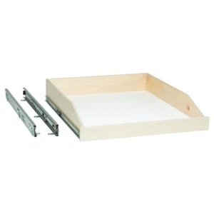 Slide-A-Shelf Slide-Out Shelf 4" x 20" x 23.5" Wide FullExtension Wood Front - Picture 1 of 12