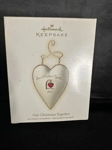 Hallmark Andenken "Unser Weihnachten zusammen" 2007 Herz Ornament - Bild 1 von 7
