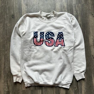 Felpa Port & Company USA maglione girocollo grafica patriottica S - Foto 1 di 2