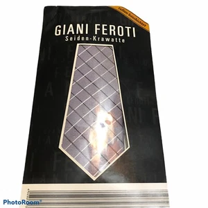 Giani Feroti Krawatte Seide grau Jacquard Teflon-Finish pflegeleicht schmutzabweisend - Bild 1 von 2