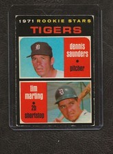 1971 O-Pee-Chee, OPC, #423 Rookie, Detroit Tigers, Saunders, Marting, VG-EX!