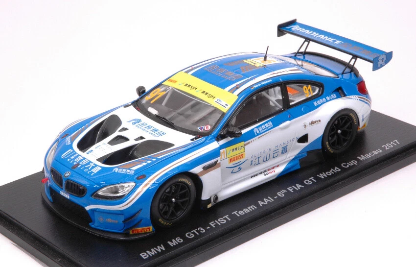 Modellino auto scala 1:43 Spark Model  BMW M6 GT3 N.91 FIA GT WORLD CUP MACAU... - Immagine 1 di 1