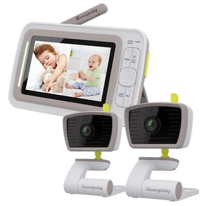 Baby Monitor Long Range No WiFi, 2 Wide View Cameras, Baby Room Temperature D... - Picture 1 of 9