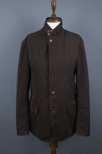 MONCLER Brown Buckled Patch Pockets Button Down Blazer Jacket Size 3 - Picture 1 of 24