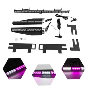 35" Led Strobe Light Bar For Universal Vehicles With Cigarette Lighter Adapter - Foto 1 di 13