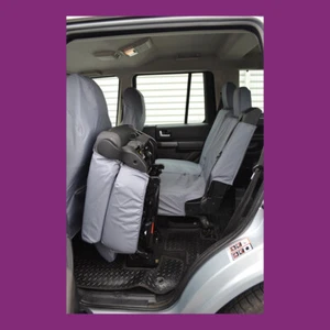 Land Rover Discovery 3 4 Tailored Waterproof Grey Rear 3 Singles Seat Covers - Picture 1 of 5