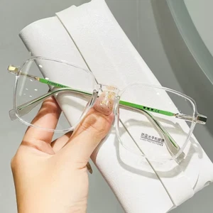 New anti Blue Light round Glasses Women Men Classic Square Eyeglasses Myopic Gla - Picture 1 of 5