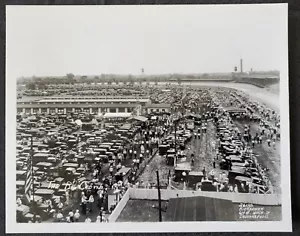 1929 Fans Crowd Indianapolis Indy 500 8x10 IMS Photograph - Picture 1 of 2