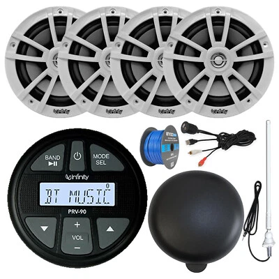 Infinity PRV90 Bluetooth датчик стиль морской приемник, 4 x 6,5 «225 Вт макс колонки - Изображение 1 из 4