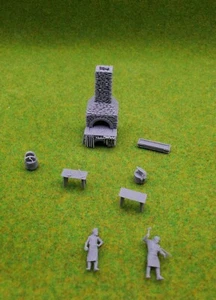 HO Scale Blacksmith Shop Scene 1:87 scale Caballero Reconquer - Picture 1 of 4