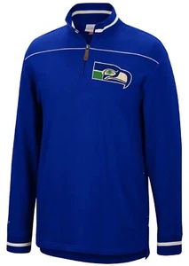 Seattle Seahawks NFL Mitchell & Ness Vintage Throwback 1/4 Zip Sweater Men's XL - Picture 1 of 4
