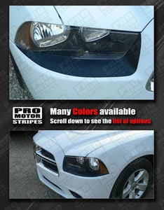 Dodge Charger 2011-2014 Headlight Accent Highlight Stripes Decals (Choose Color) - Picture 1 of 2