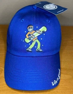 Gorra de béisbol azul snowboard Life is Good Hat nueva con etiquetas - Imagen 1 de 1