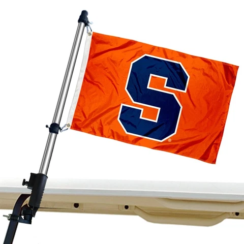 Syracuse Orange Golf Cart Flag and Flagpole Mount Holder Cover