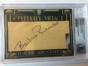 Barbara Rhoades seltene historische Autogramme 2017 Vintage Promi-Schnitte KOSTENLOSER VERSAND - Bild 1 von 4