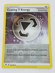 Tarjeta Pokémon Vivid Voltage Reverse Holo Coating Energy 163/185 casi nueva - Imagen 1 de 2