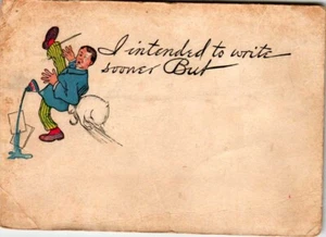 Undivided Back Postcard Humor I intended to write sooner but Ram UNP - Bild 1 von 2