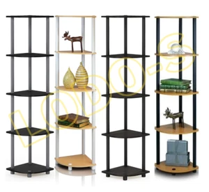 5 Tier Corner Shelf Ladder Shelving Unit Display Bookshelf Storage Shelves Rack - Picture 1 of 19