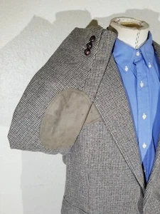 48L Vintage Pendleton rancher western elbow patch Tweed Blazer Jacket Sport Coat - Picture 1 of 8
