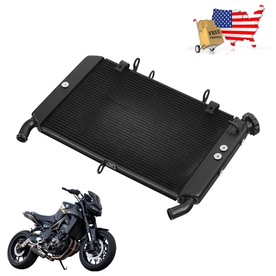 Radiador de aluminio ZAP para Yamaha FZ09 MT09 MT-09 2017 2018 2019 2020 negro Foto 1 de 4