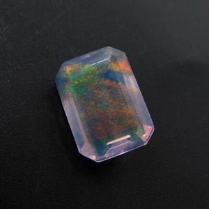 Opale masso naturale 8,90 ct CERTIFICATO bellissima pietra preziosa sfusa taglio smeraldo - Foto 1 di 14
